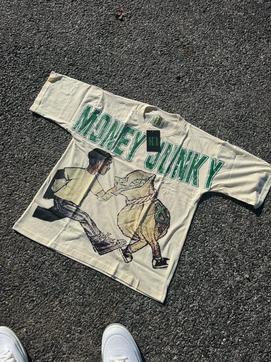 Cream Money Junky Oversize Tee